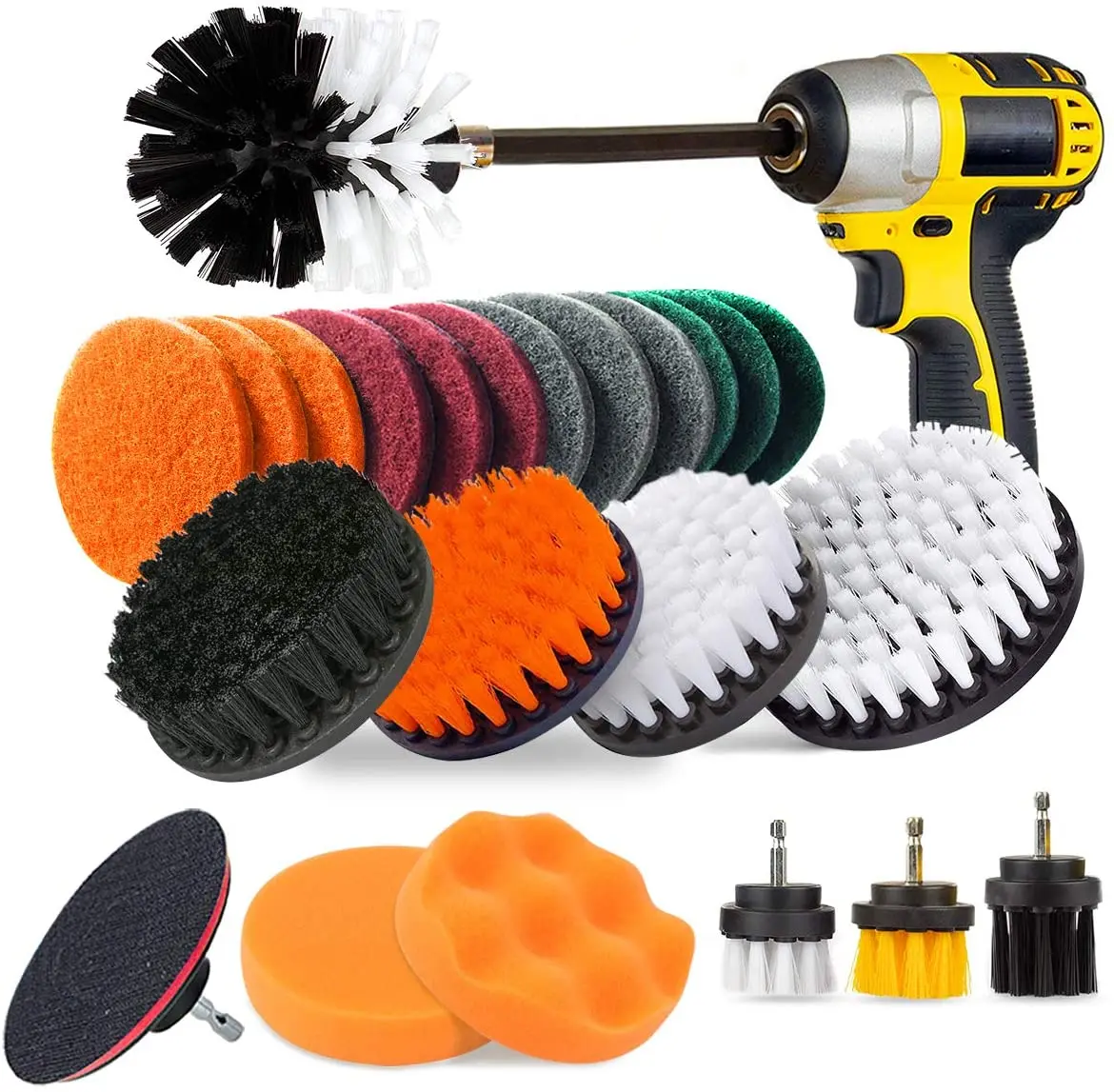 Cleaning Supplies - Scrub Brush - Boat Accessories - Drill Brush - Hull Cleaner - Algae - Barnacles - Boat - Kayak - Canoe - Carpet Cleaner - Vinyl