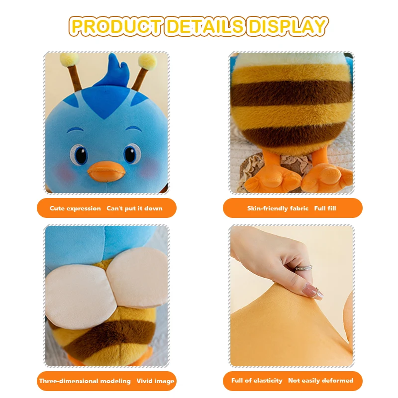 Design Your Own Plush Toy Custom Cute Chicken Big Plush Doll Cartoon Plushies Toy Stuffed Animal Toy Pillow for Kids Gift