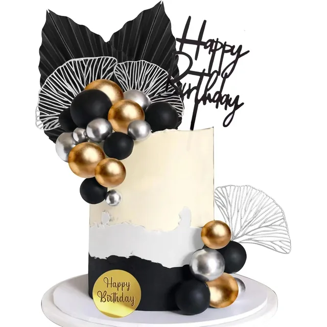 The Bohemian Happy Birthday Cake Insert Label Is Suitable for Birthday and Wedding Cake Decoration Topper Cake