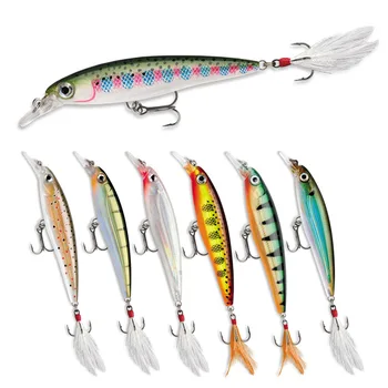 Luya Bait 95mm/13g Bait Floating Mino with a Bristle Hook, a Bionic Upturned-mouth Bait for Sea Bass Fishing – Hooks – view 2