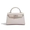 Light gray-edged oil white (silver buckle)