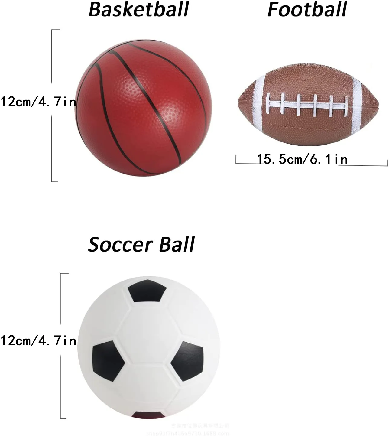 Mini Foam Sports Balls Set Football Basketball Soccer Ball
