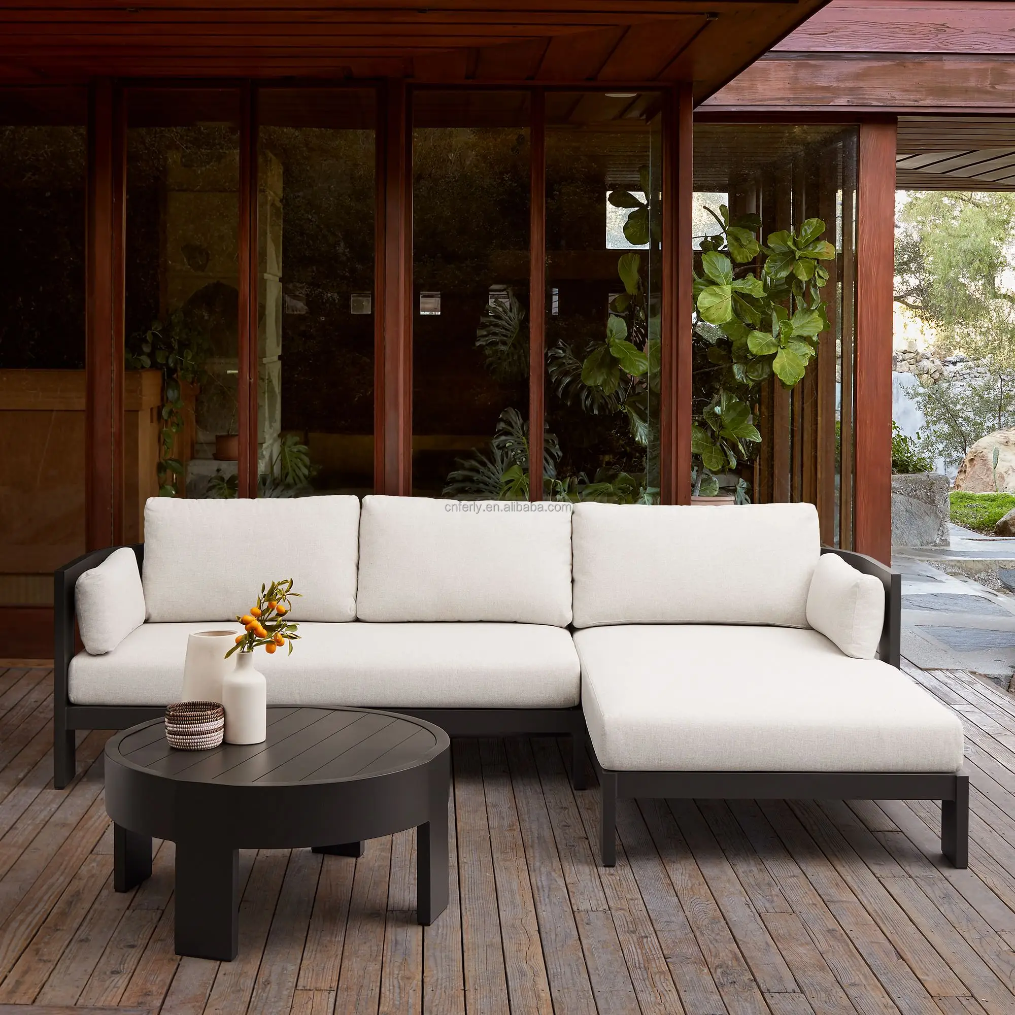 Seater Luxury Garden Sofa Set FERLY Luxury Cast Aluminum Garden