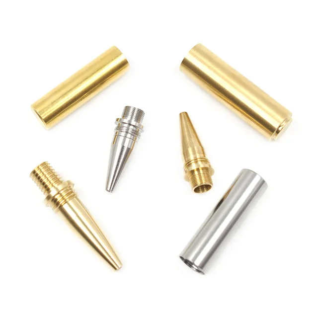 Customizable Copper metal Pen Nose Cone Tip for Pencils Various Writing Accessories CNC