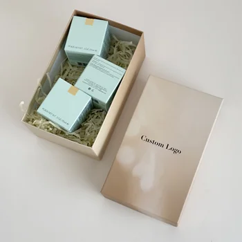 Custom Luxury Beauty Set Boxes Cardboard with Lid for Cosmect Skincare Luxury Beauty Set Boxes