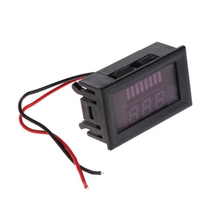 Electric Vehicle Fuel Gauge Battery Lithium Battery Fuel Gauge 12v 24v 36v 48v 60v 72v Dual Red