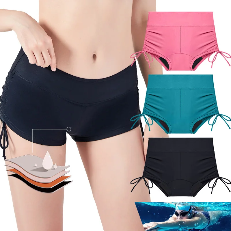 Drawstring Period Swim Short construction and fit reference