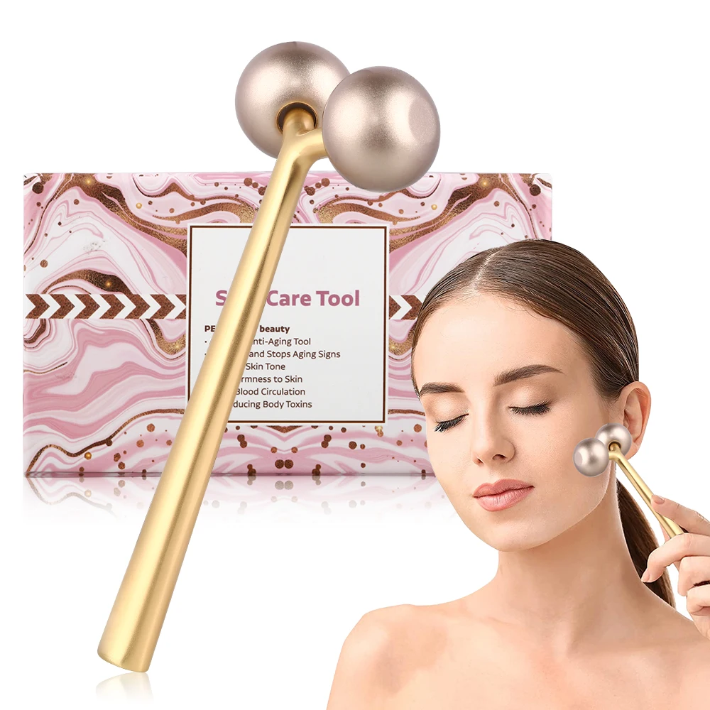 Skin Lifting Firming Steel Gua Sha Face Roller For Neck And Face - Buy ...