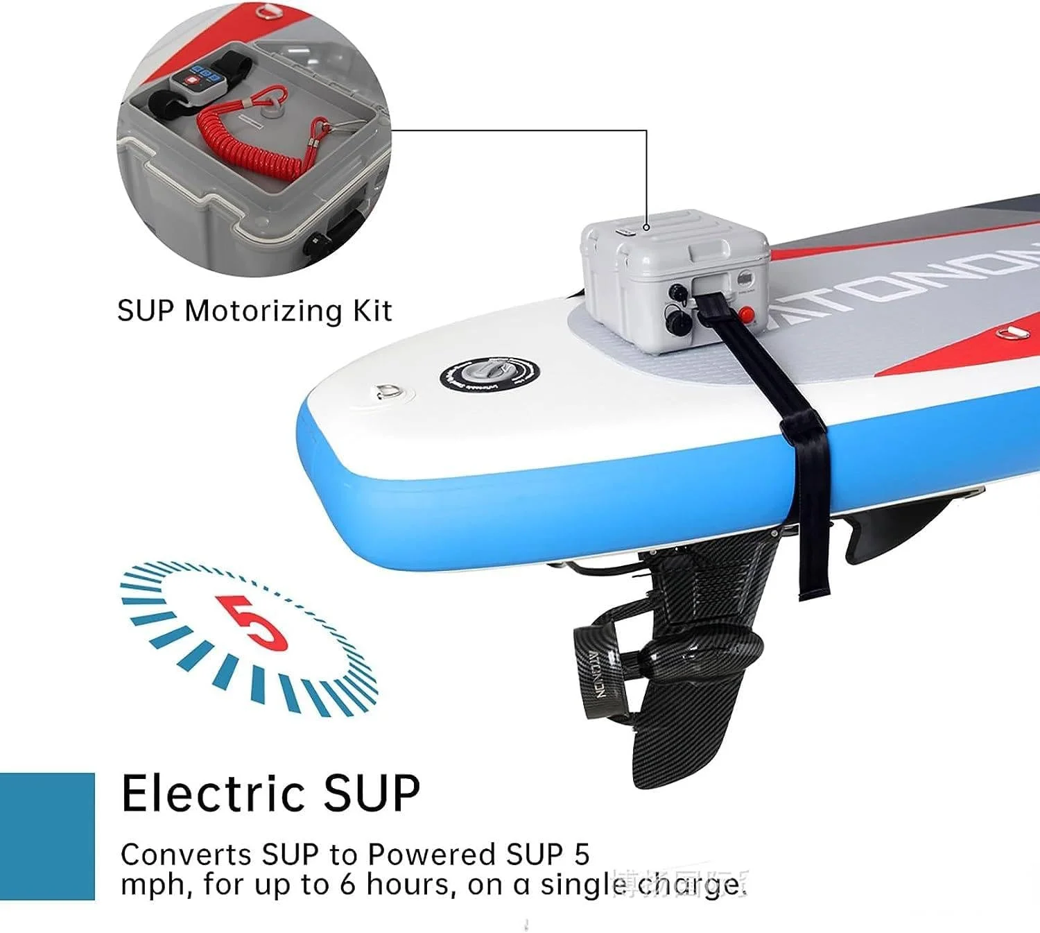 Electric Sup Ride 24v Battery Electric Fin.Paddle Board Push Motor Inflatable SUP Surf ...