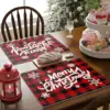 Double-sided leather - Christmas plaid