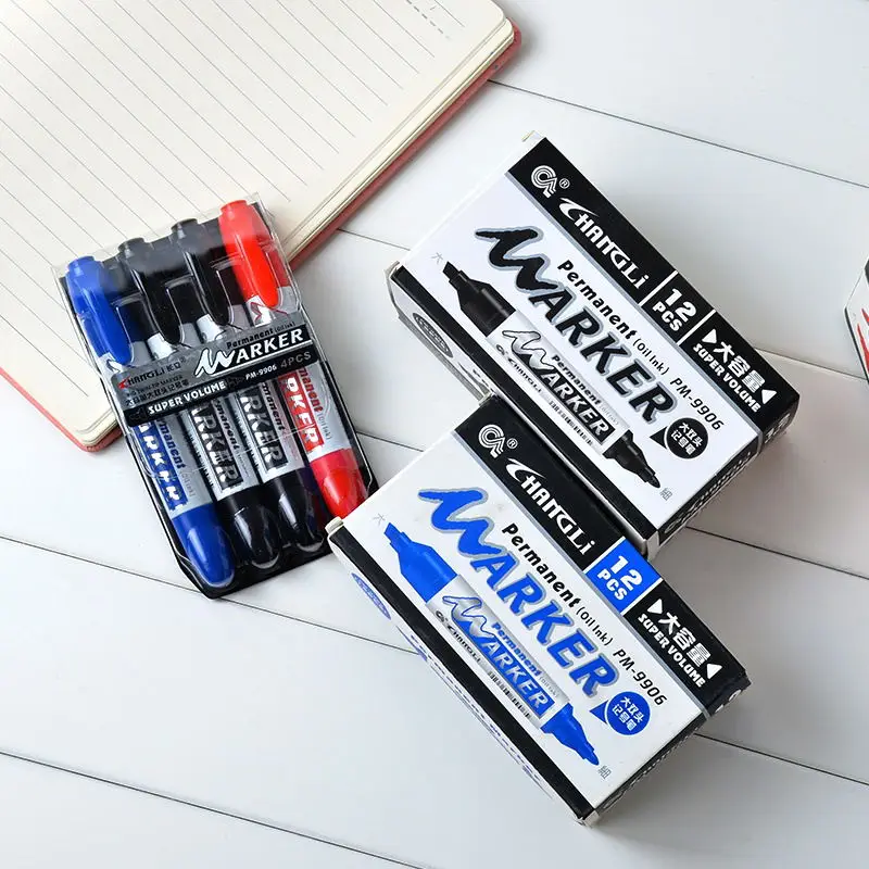 Нетоксичный маркер для компакт-дисков черный перманентной ткани на заказ водонепроницаемый двойной наконечник перманентные маркеры ручка