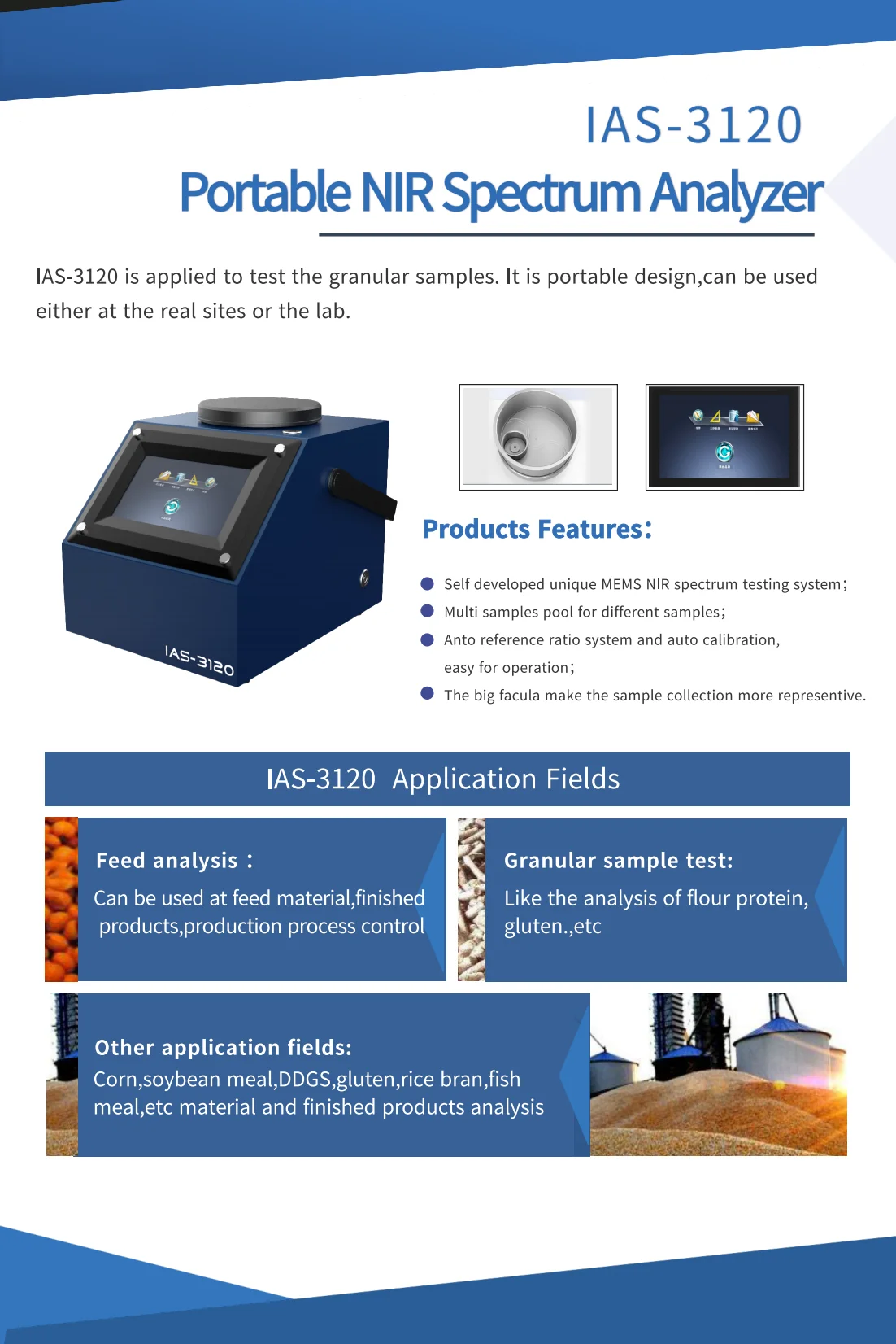 Aelab Ias3120 Near Infrared Nir Spectrum Analyzers Portable Nir