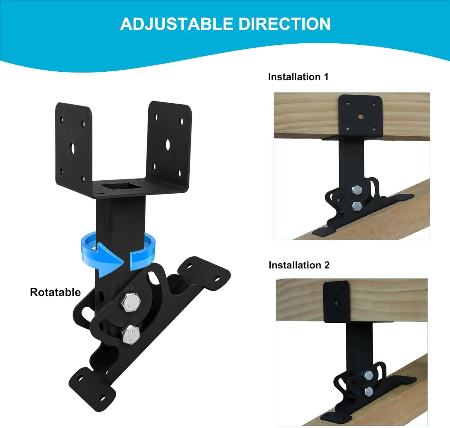 Heavy Duty Iron Mounting Bracket - Wall/Roof/Pole Mount For Starlink V2, Wind Resistant, Easy Install