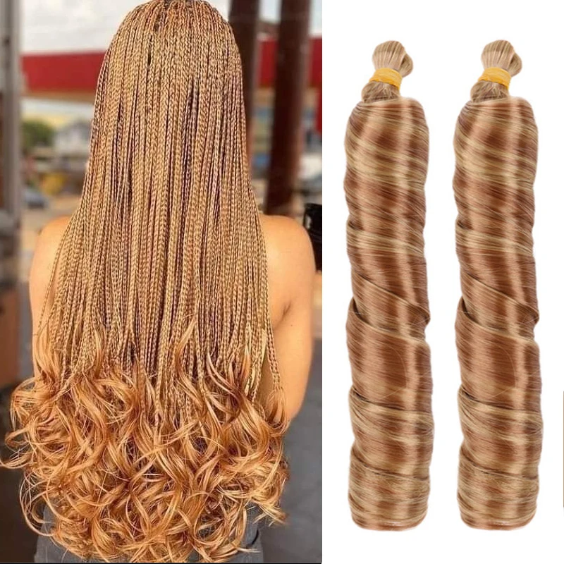 150g 24 Inch Long Wavy Crochet Braid Spiral Loose Shiny Silky Wave