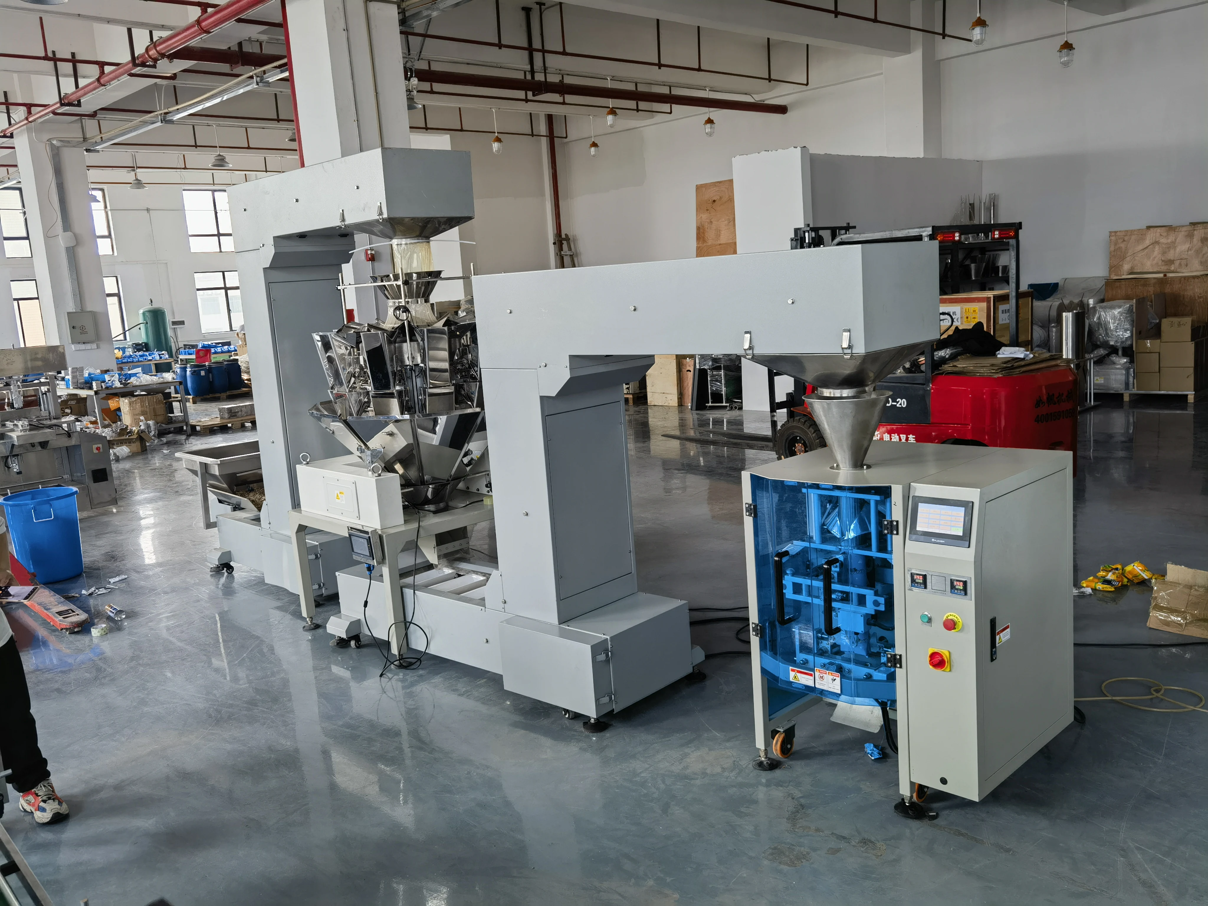Dession 420AZ Double Hoist Machine Automatic Weighing Packaging Machine 1kg 2kg 5kg 10kg Popcorn Packing Machine
