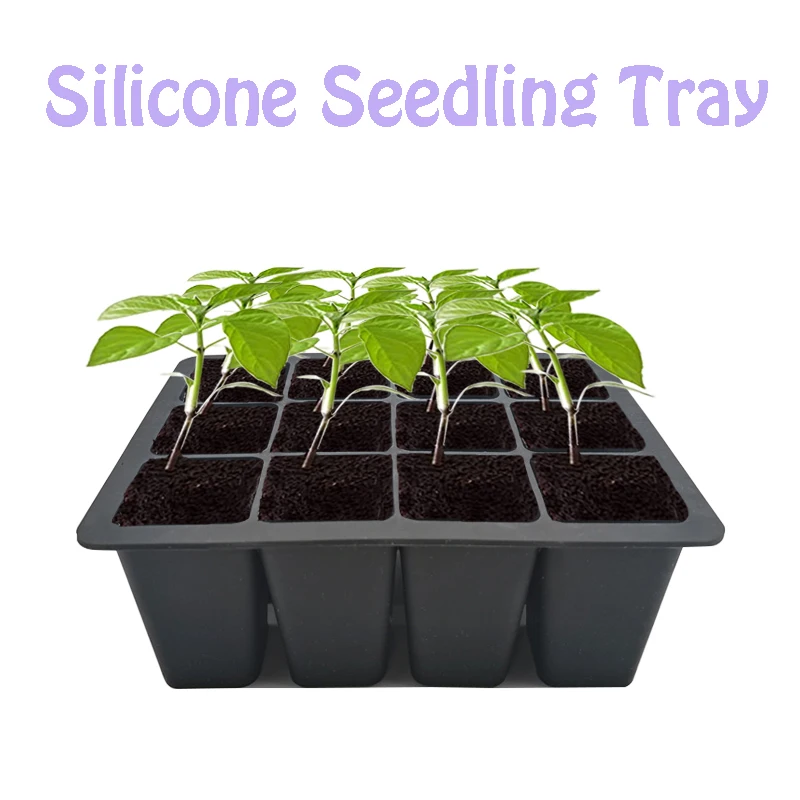 thumbnail image 2 of Aazon.co : Kiicii Silicone Seed Starter Tray - 12-Pack Seedling Starter Trays With Flexible 2 of 13