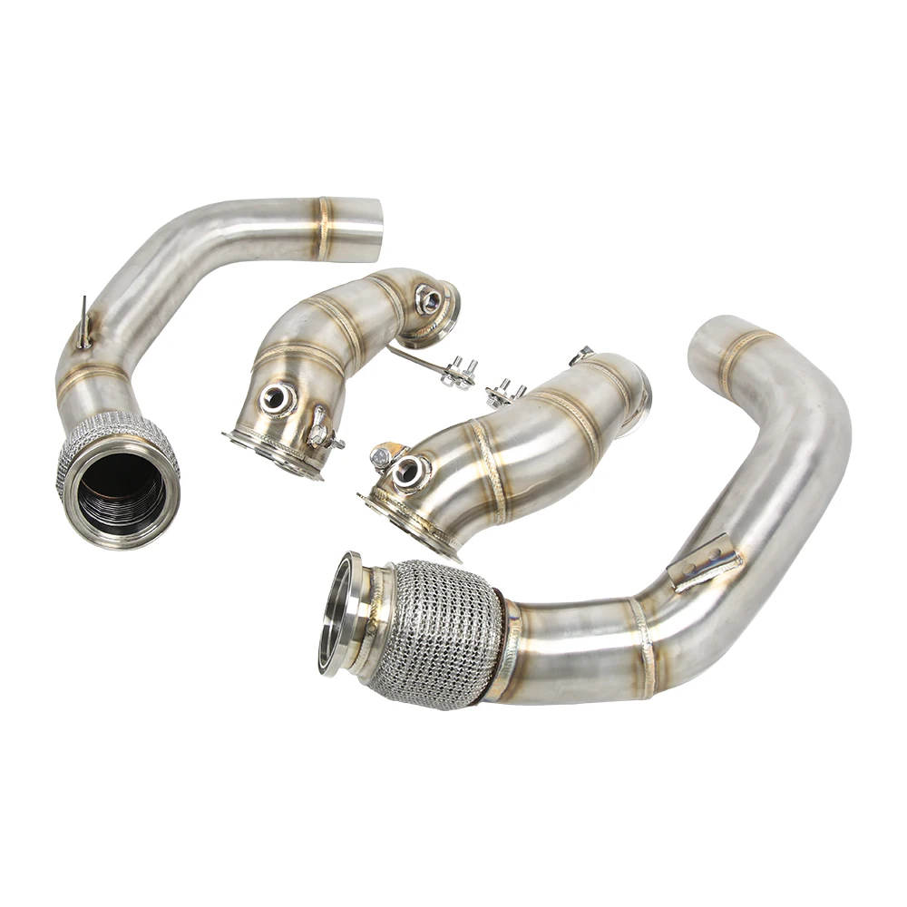 BMW F90 M5 F92 M8 Exhaust Downpipe 304 Stainless Steel Material High Performance Tig Welding