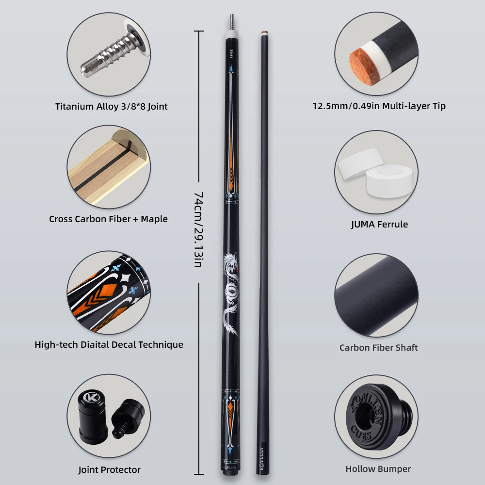 KONLLEN by J.fiowers ビリヤード カーボンシャフト ラジアル