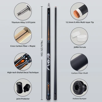 2025 KONLLEN LWビリヤードカーボンファイバープールキュースティック