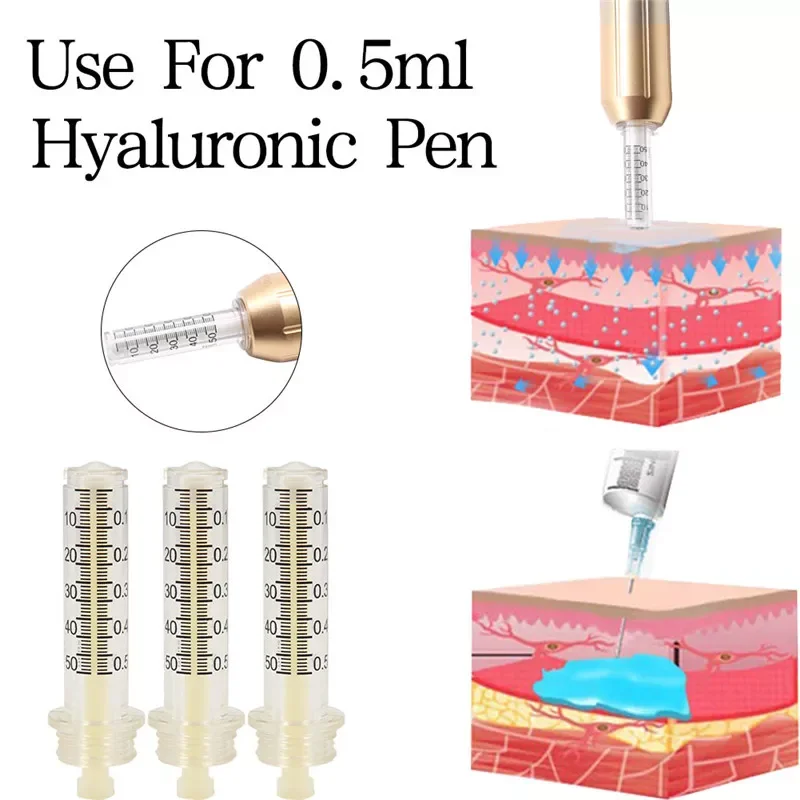 Пистолет для мезотерапии, стерильная игла, адаптер, распылитель, иглы с гиалуроновой кислотой, 0,3 мл, 0,5 мл, ампульная головка для ампульной гиалуроновой ручки