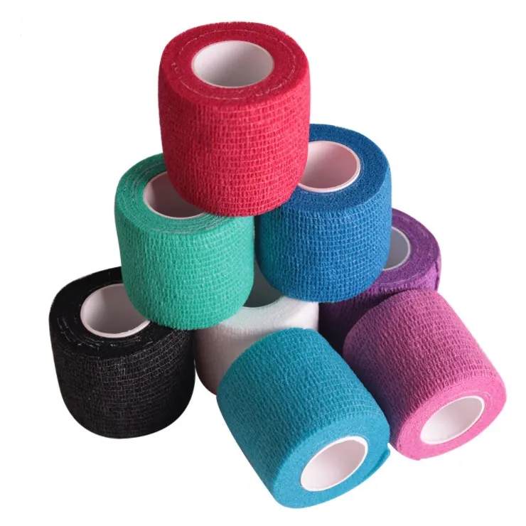 Custom Print Hospital Grade Sports Wound Support Self Adhesive Wrap Cohesive Elastic Bandage