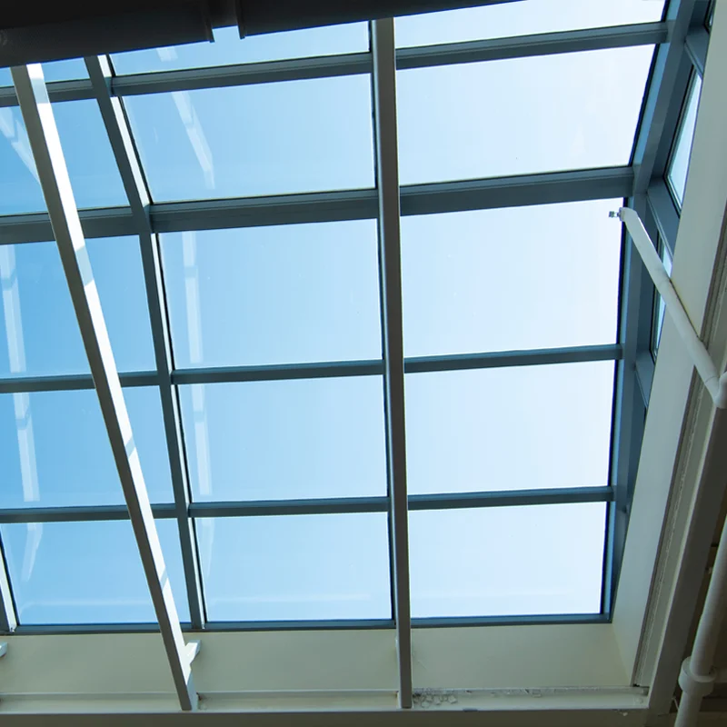 HEWEI Thermochromic Smart heat-insulating laminated tempered glass for skylight