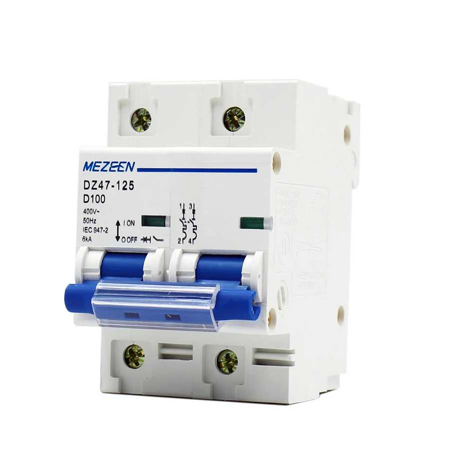 DZ47 80 100 125 Amp Double Pole MCB - Reliable Circuit Breaker