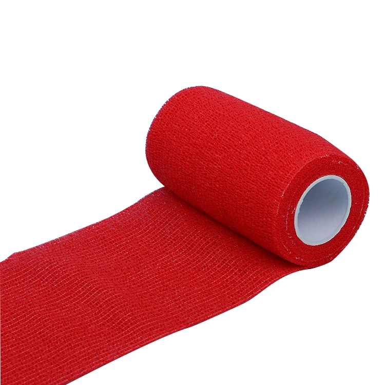 Colorful non-woven elastic veterinary horse Vet wrap bandage without latex
