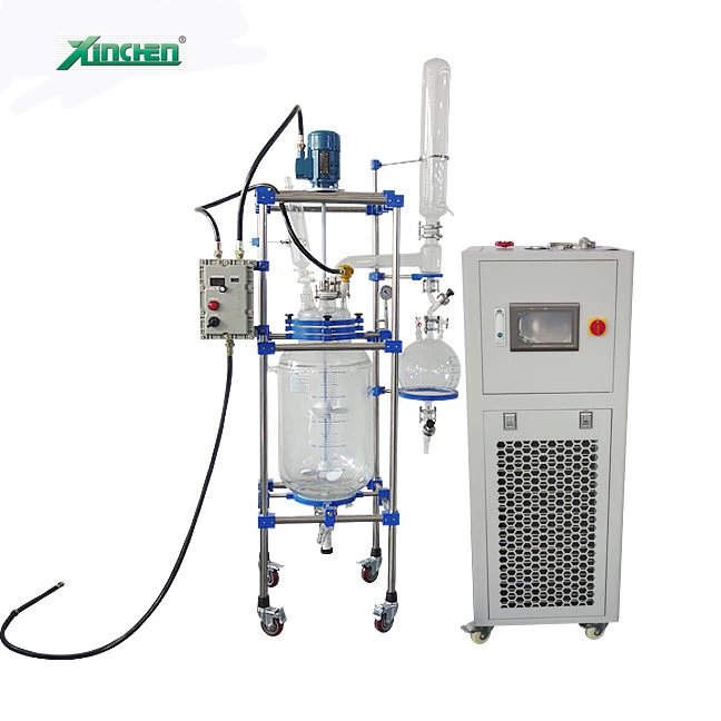 100l Chemical Mixing Glass Double Jacketed Reactors