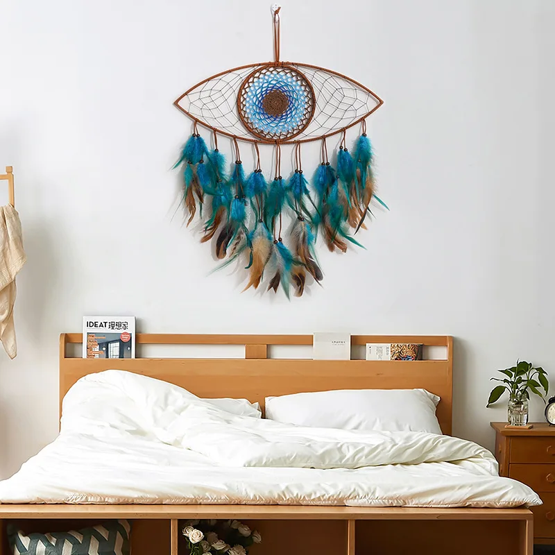 Large Boho Crochet Turkey Evil Eye Dream Catchers Wall Hanging Home Decoration for Bedroom 2 Large Boho Crochet Turkey Evil Eye Dream Catchers Wall Hanging Home Decoration for Bedroom - Image 2