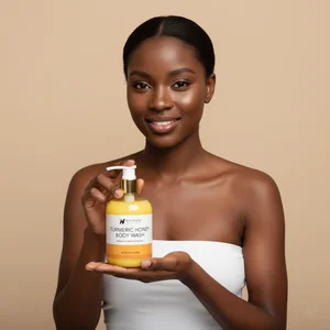 Best Turmeric Body Wash Gel Private Label Skincare Set with Your Brand Private Label Skincare Set