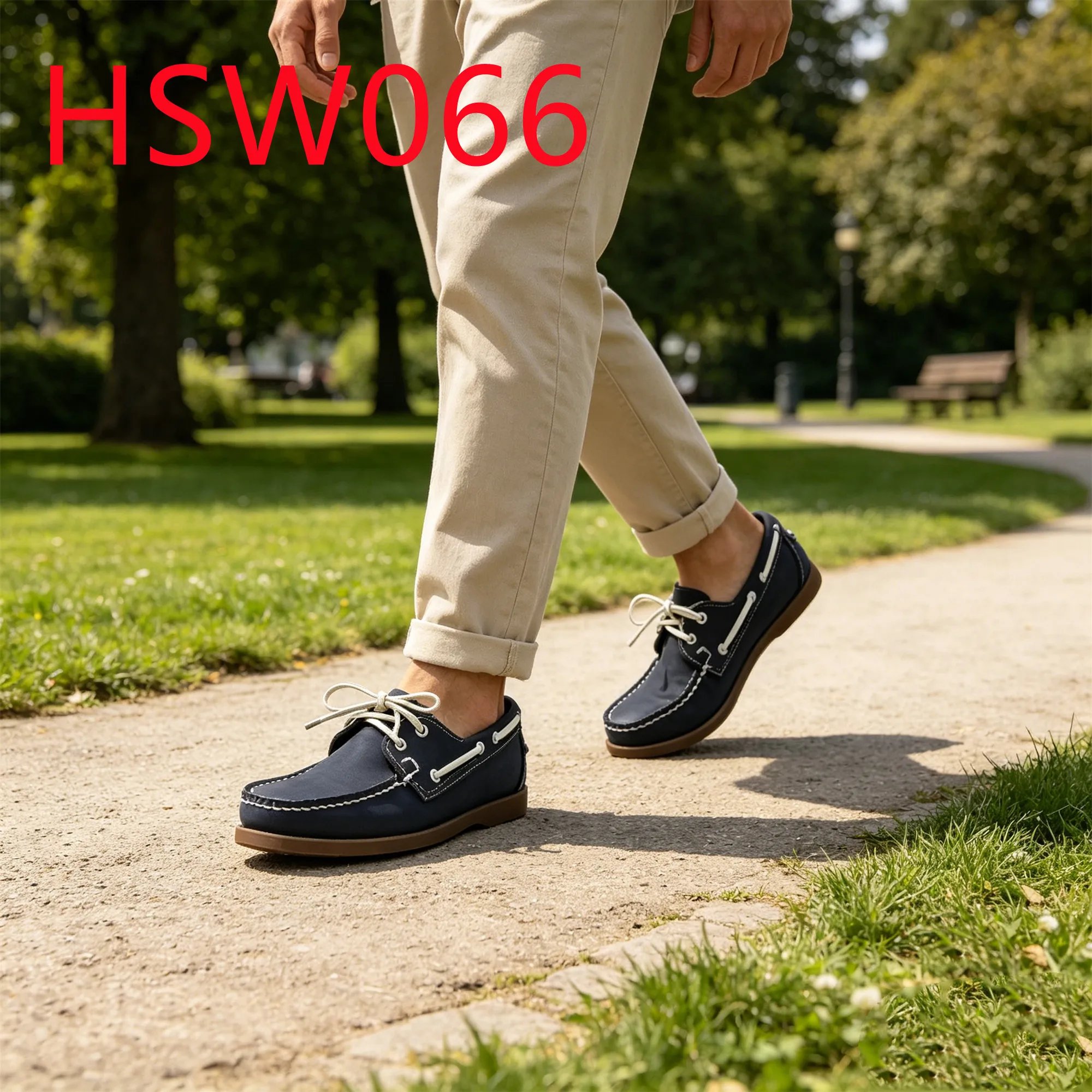 HY,Cruise Vacation Durable Rubber Outsole Anti-tired Boat Shoes Handmade Practical Lace up Style Loafer Shoes in Spain HSW066