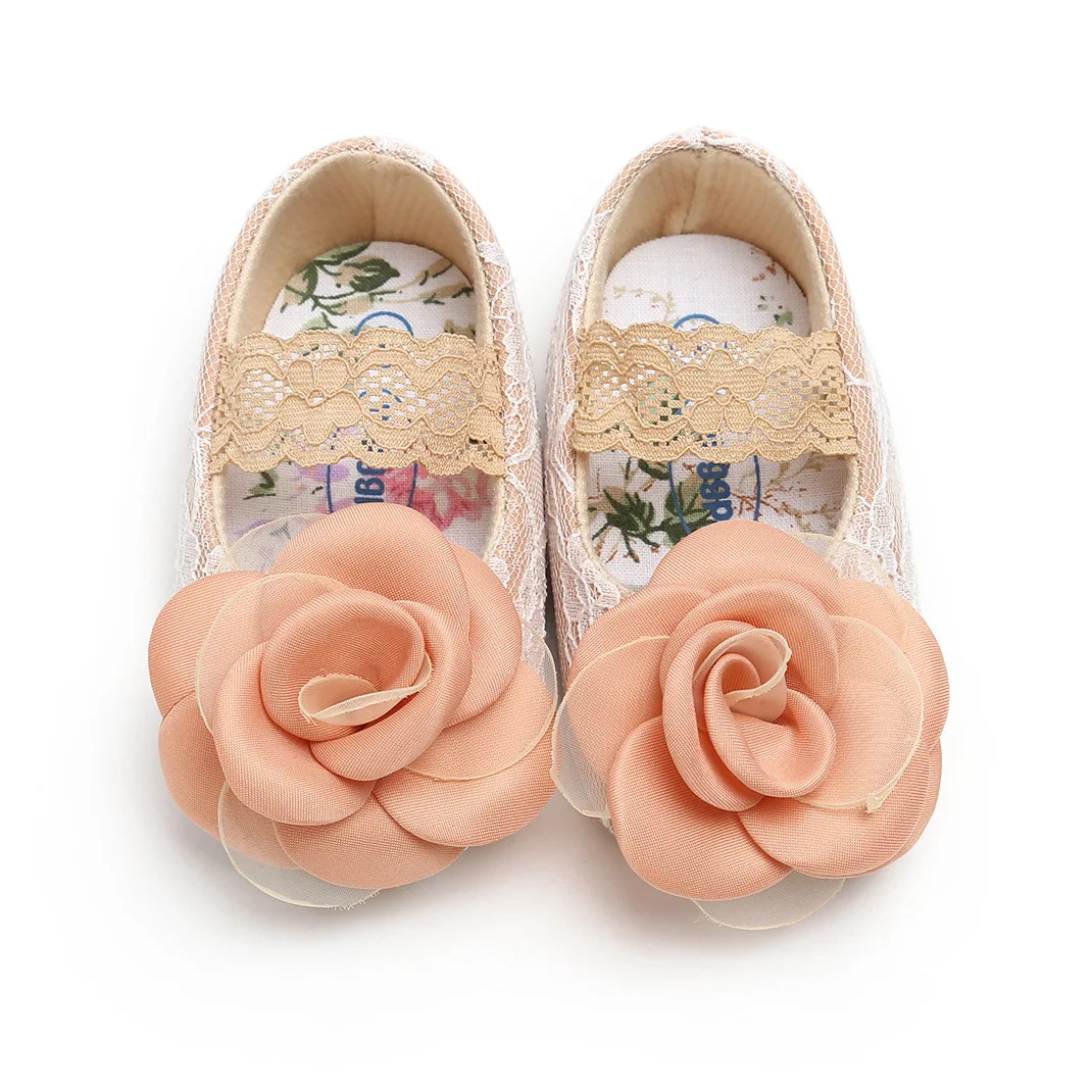 Floret Classic Baby Shoes Soft Soled Antiskid Walking Shoes with  Headband