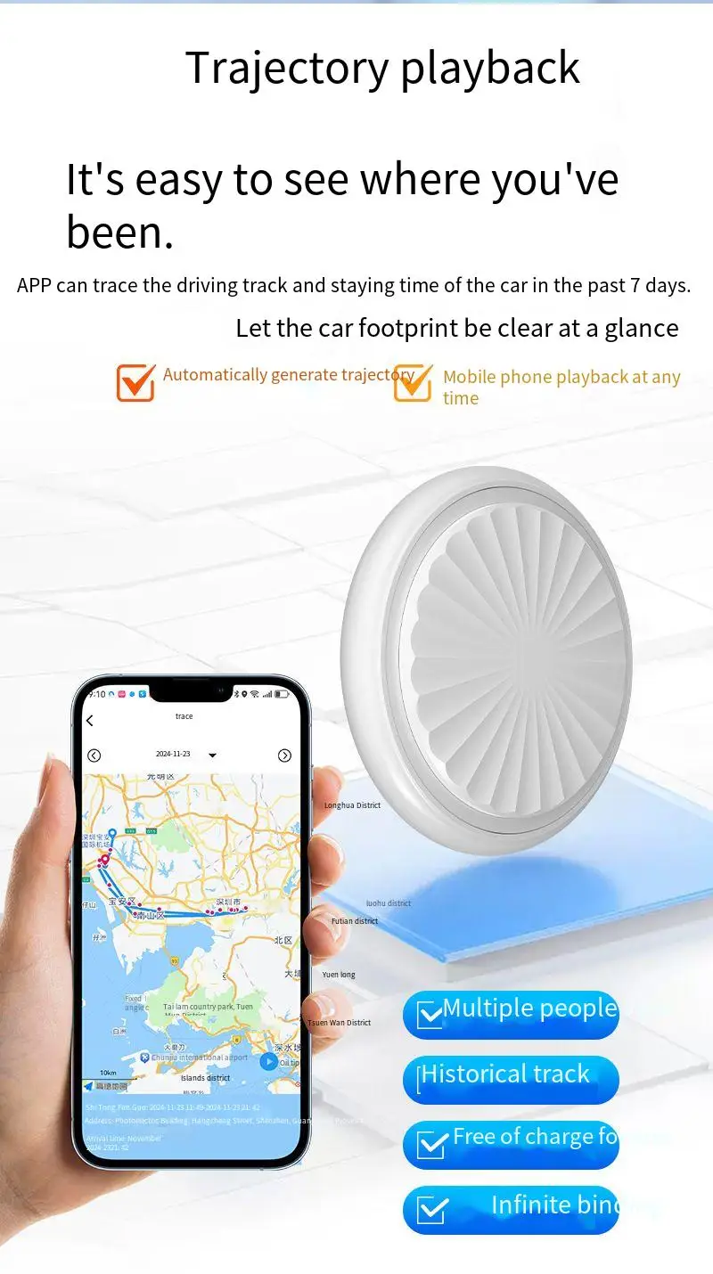 AirTag for Android & IOS GPS Mobile Phone & Pet Locator with IP67 Waterproofing