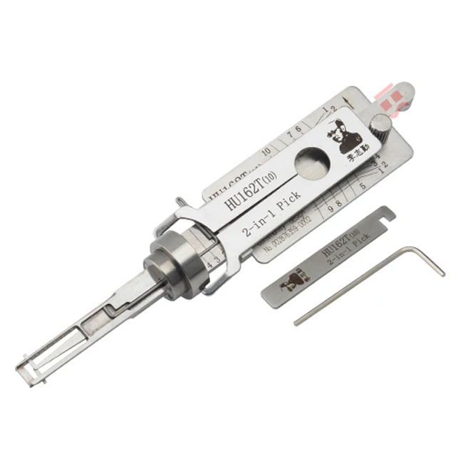 OriginalLishiPickToolCarLockCylinderOpenReader10TeethTurboDecoderLishiHU162Tforaudi2016Year075108