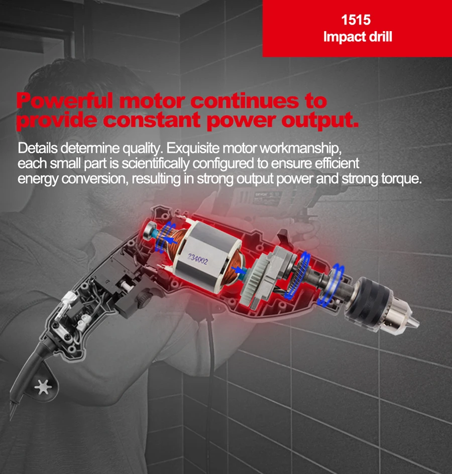 Devon Speed Control Forward Reverse Function 13mm 600w Impact Drill