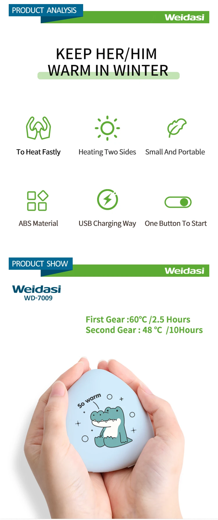 Mini Hand Warmer, 2400mAh, USB - detail 6