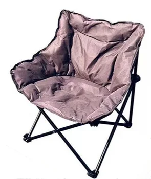 Cotton Moon Chair Modern Design Outdoor Thickened Folding Lazy Couch Portable Metal Camping and Fishing Chair for Park Use