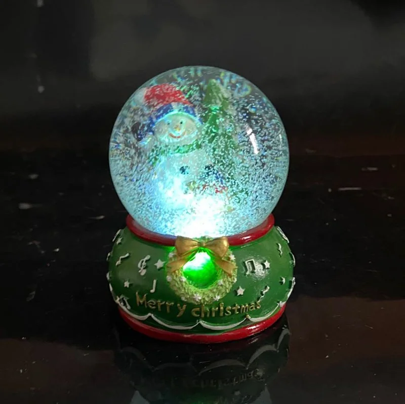 Рождественские сувенирные подарки, поделки из смолы, стеклянный Снежный шар, водяной шар Санта