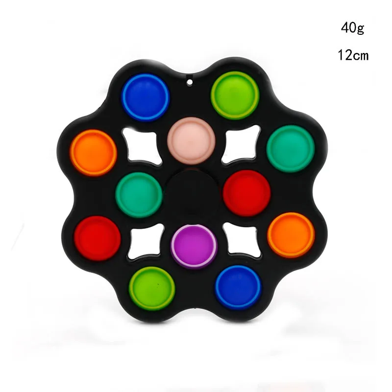 12 стороны Непоседа сенсорные поп игрушка пуш-ап поп-пузырь spinner простой улыбающегося