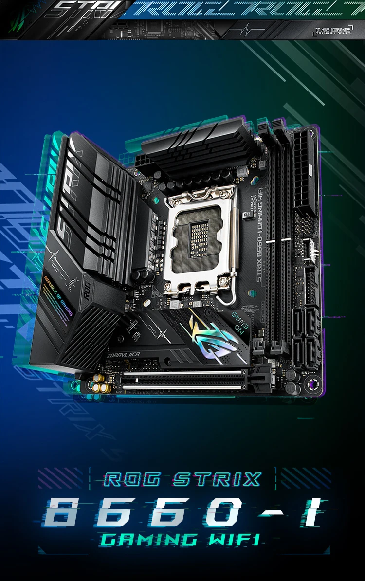 Aura Motherboard Asus Rog Strix B660 I Gaming Wifi Intel H61 Lga1155