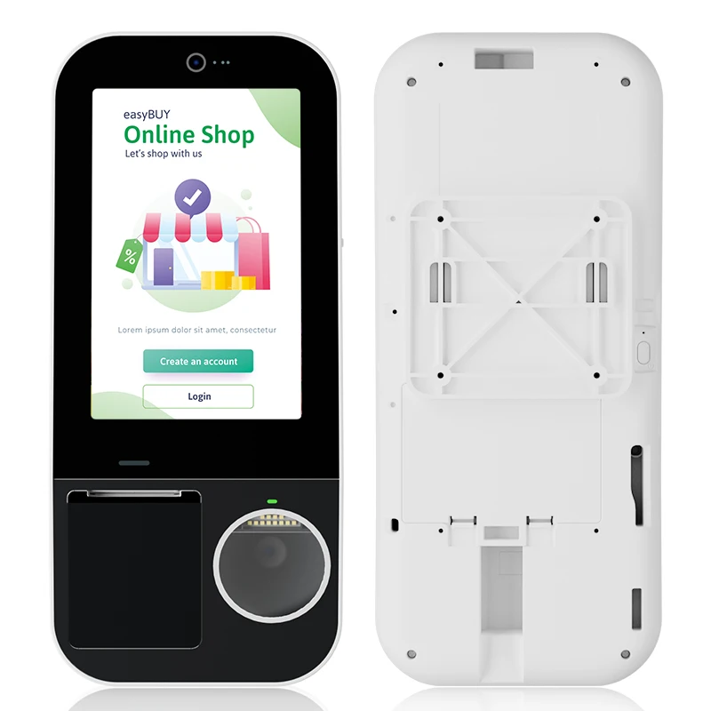10.1 Inch Touch Screen Kiosk with QR Code Reader Receipt Printer & Payment Function for Retail Public Places Includes SDK