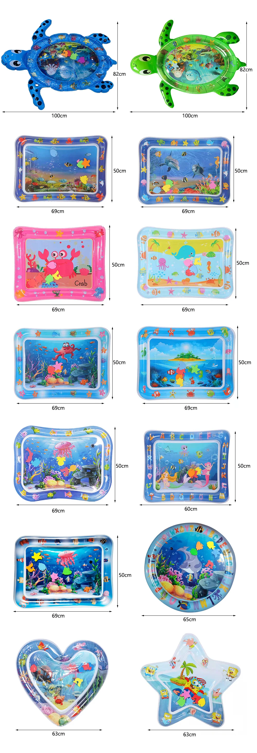 Eco Friendly Durable Portable Pvc Educational Baby Water Play Mat supplier