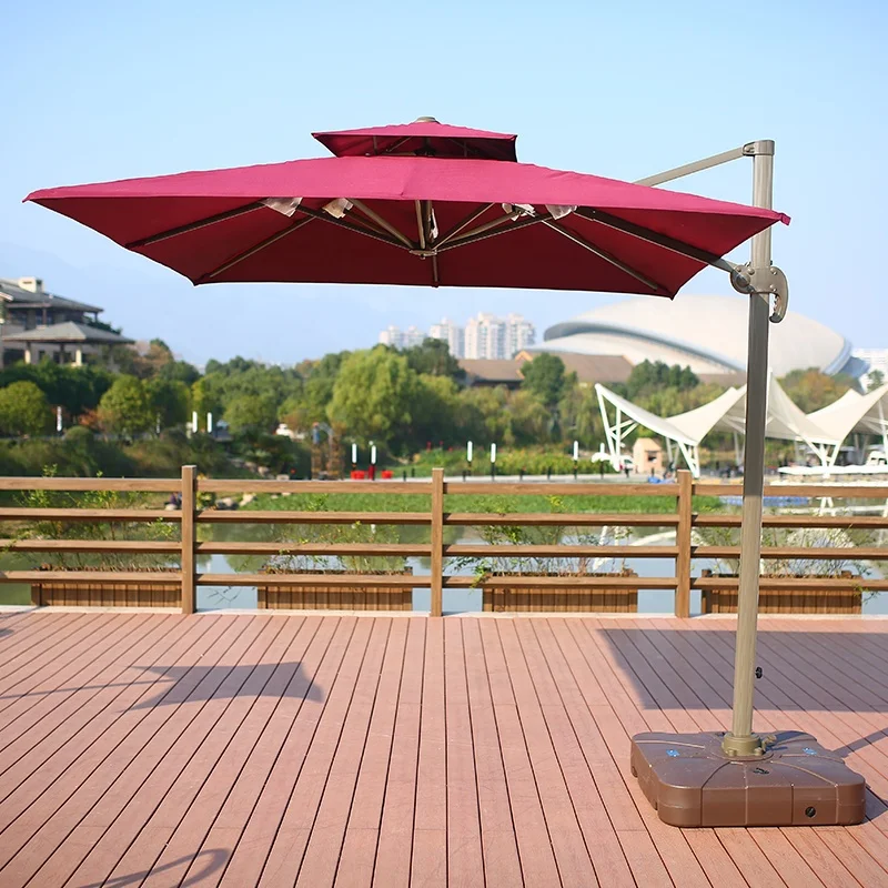 Y High Quality Outdoor  Garden Umbrella Square 3x3m Patio Beach Parasol Wholesale Cantilever Roma Umbrella