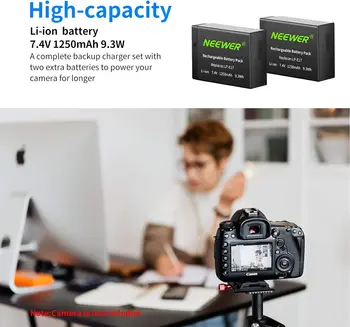 NEEWER 2-Pack LP-E17 Replacement Battery and Dual USB Charger for Canon product image