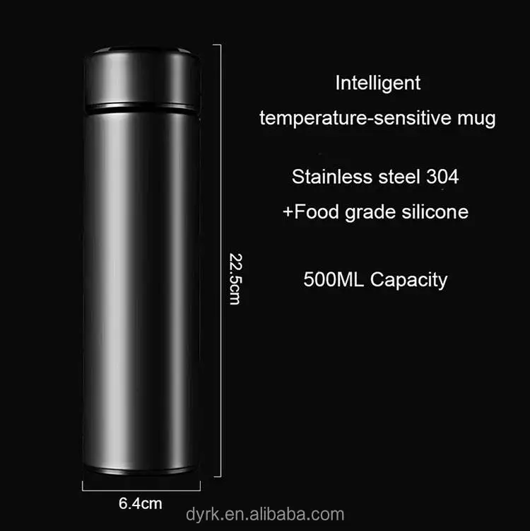 Popular Led Temperature Display Long Lasting Thermos Water Bottle