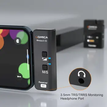 Comica BoomX-D MI2 2.4G Wireless Microphone for iPhone Video Recording Interview Vlog YouTube Facebook Tiktok Livestream detail image