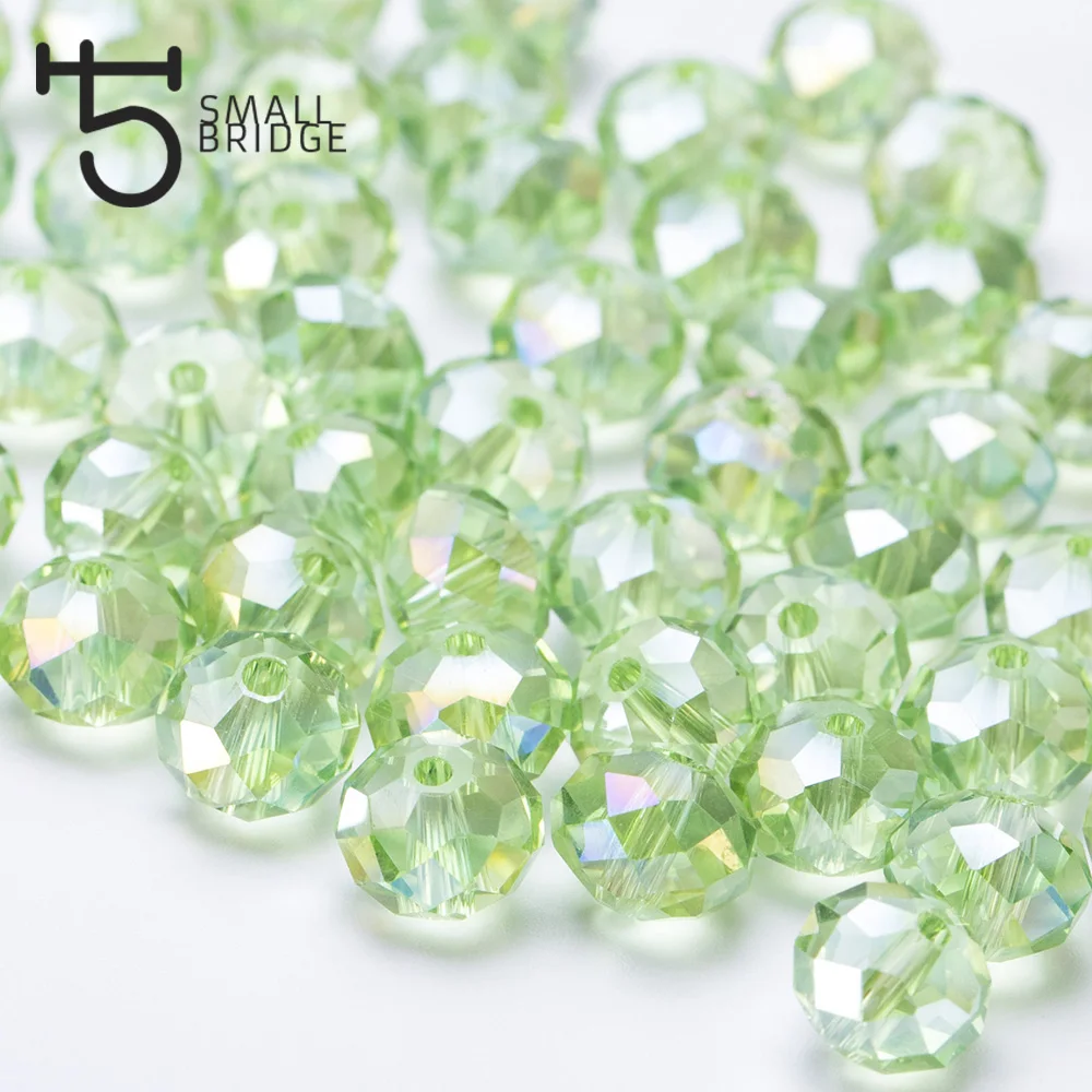 4mm Crystal Loose Beads Faceted Rondelle Glass Bead  with hole for jewelry making and bracelets supplier