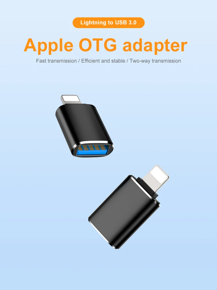 Lightning Male Usb To Usb3.0 Female Adapter Otg Cable For Iphone Or ...