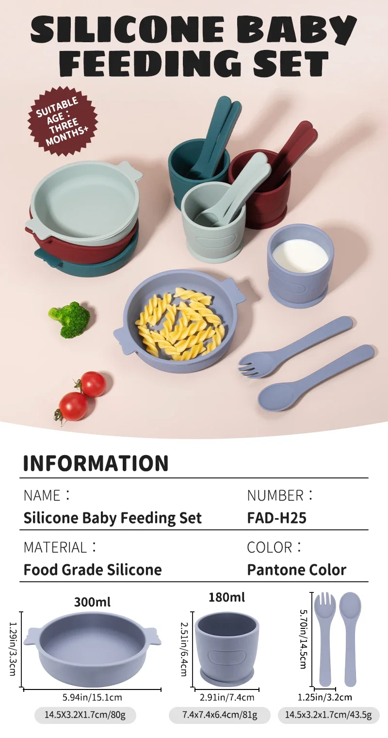 Silicone Baby Feeding Set Baby Silicone Feeding Set, Silicone Feeding Set, Compl